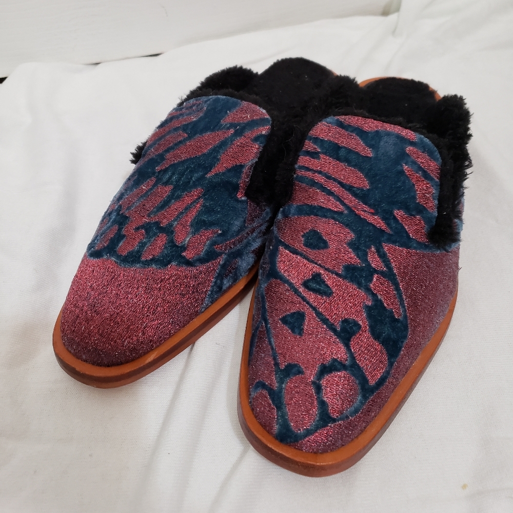 Free People Butterfly Effect fur lined mules